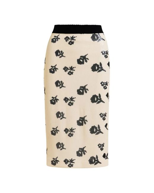 Essentiel Antwerp Natural Jorinda Sequinned Skirt