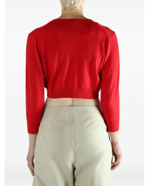 Amomento Red Round-Neck Sweater