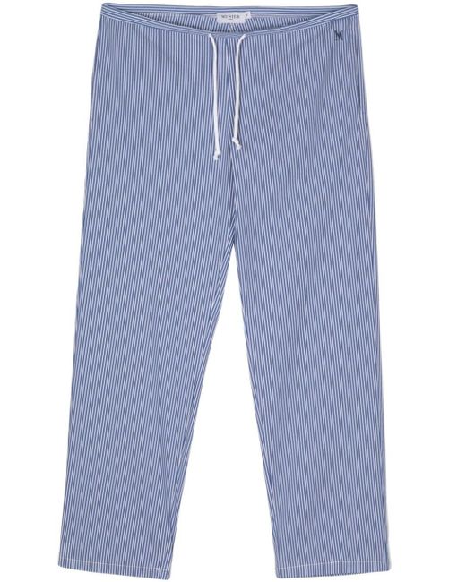 Musier Paris Blue Striped Tapered Trousers