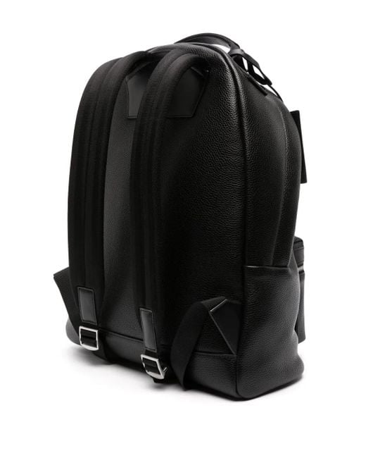 Sandro Black Logo-Stamp Top-Handle Backpack for men