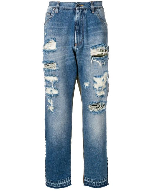 Dolce & Gabbana Denim Jeans mit Camouflage-Detail in Blau für Herren -  Sparen Sie 25% - Lyst