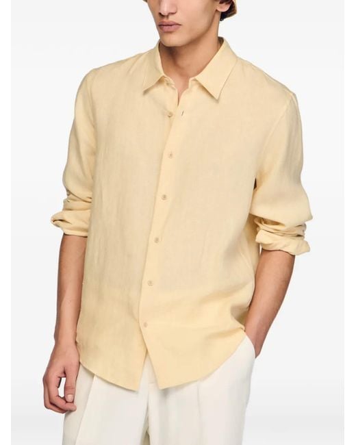Sandro Natural Linen Shirt for men