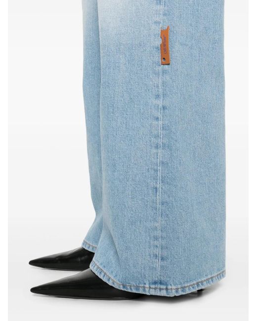 Off-White c/o Virgil Abloh Blue Logo Straight Jeans