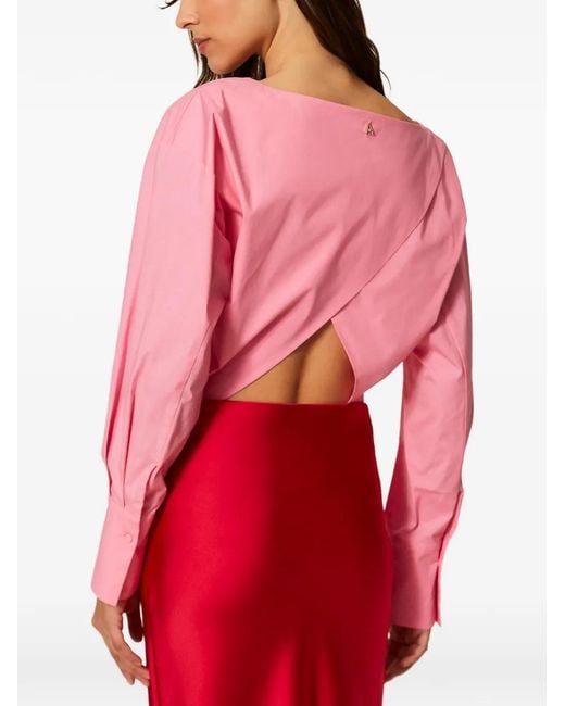 Twinset Pink Crossover Blouse