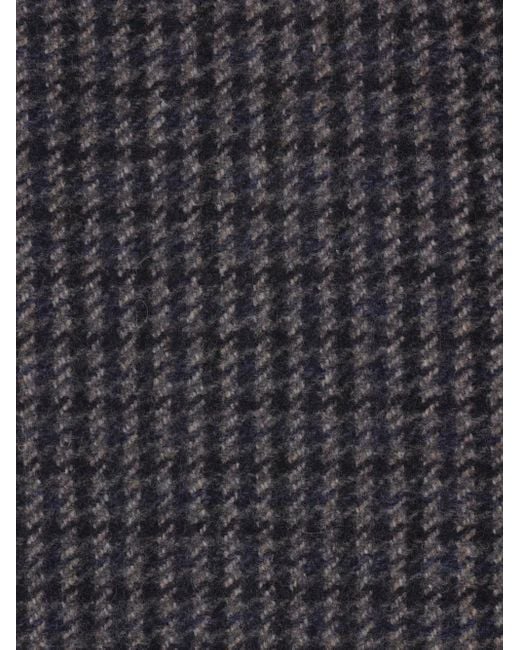Tagliatore Gray Houndstooth-Pattern Coat for men