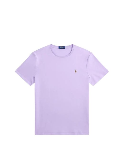 Polo Ralph Lauren Purple Logo-Embroidered T-Shirt for men
