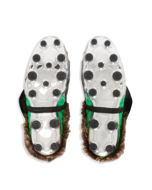 Balmain Green Half Time Slippers for men