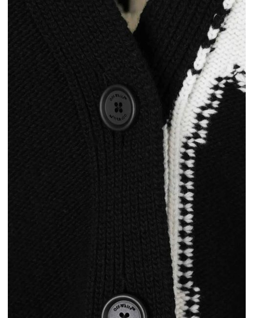Off-White c/o Virgil Abloh インターシャニット カーディガン Black