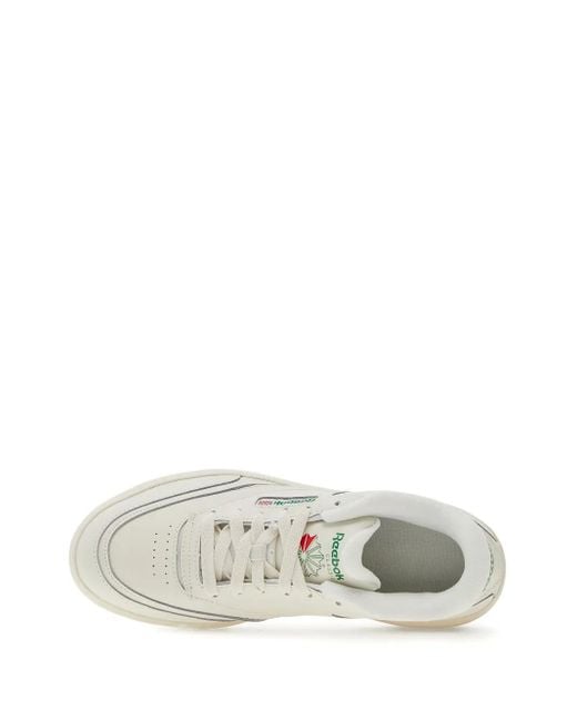 Reebok White Club C Extra Platform Leather Sneakers