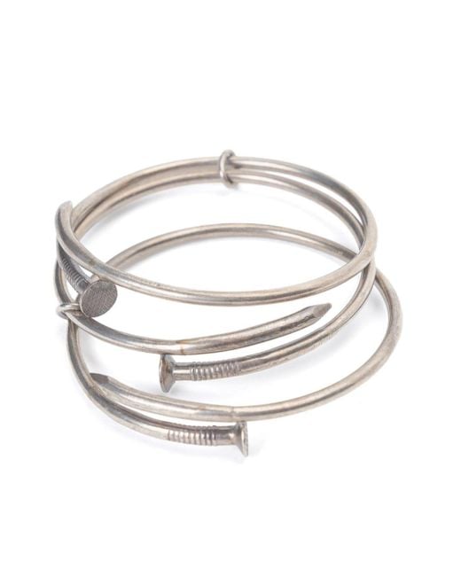 Guidi Metallic 3 Spiral Sterling Silver Bracelet