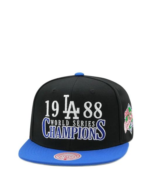 Mitchell & Ness Black Los Angeles Dodgers 1988 World Series Champions Baseball Cap for men