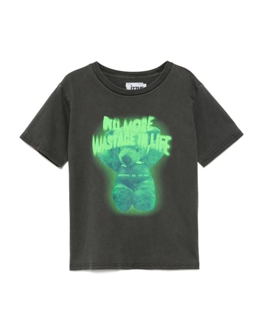 T-Shirt Con Stampa Grafica di Izzue in Green