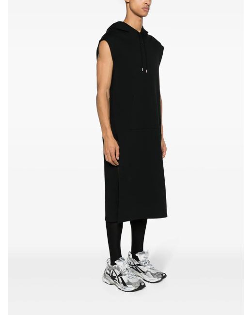 Courreges Black Sleeveless Hooded Maxi Dress
