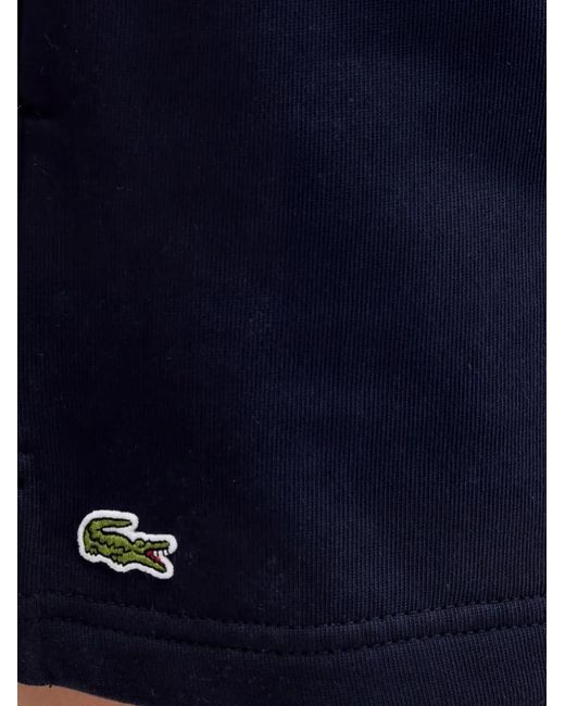Lacoste Blue Embroidered-Logo Shorts