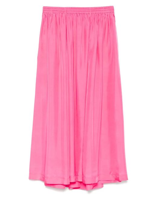 Forte_forte Pink Silk Maxi Skirt