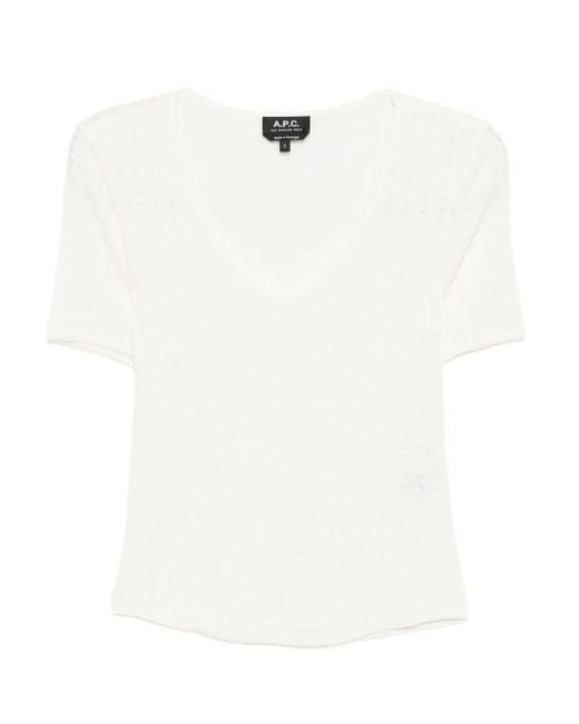 A.P.C. White Livia T-Shirt
