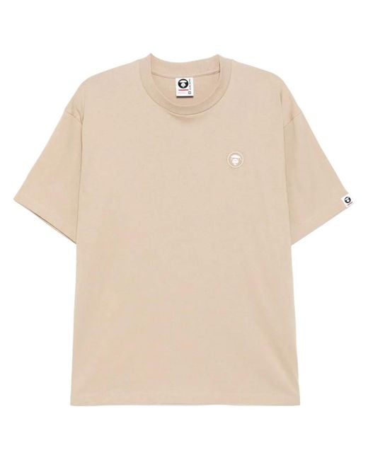 Aape By A Bathing Ape Natural Logo-Patch T-Shirt for men