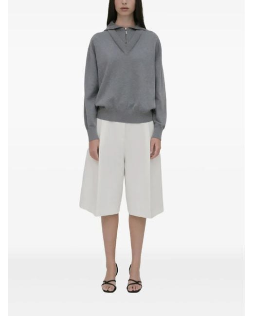 Rosetta Getty Hoodie Met V-Hals in het Gray