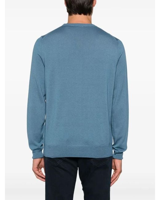 Pull À Col Rond Canali pour homme en coloris Blue