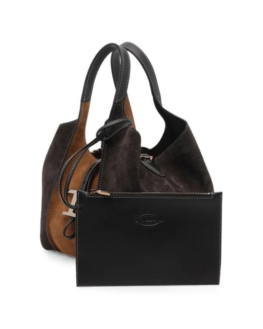 Tod's Black T-Timeless Leather Tote Bag