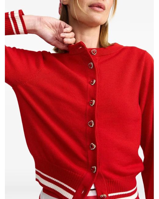 Aston Studio Red Leonara Cardigan