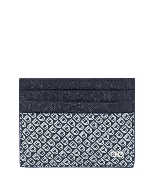 Ferragamo Blue Gancini Cardholder for men