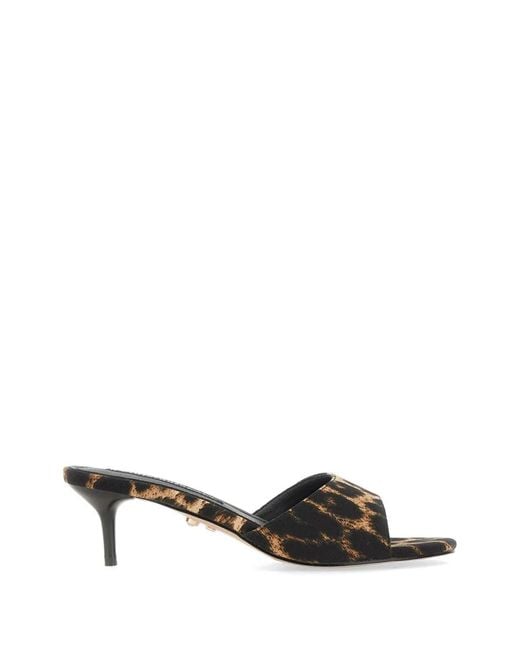Twentyfourhaitch Natural Tiwa Animal-Print Mule Sandals