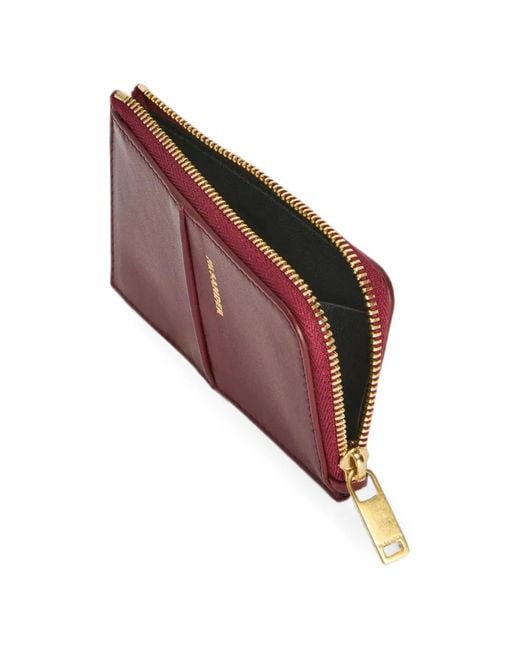 Jil Sander Purple Linea Coin Purse Small