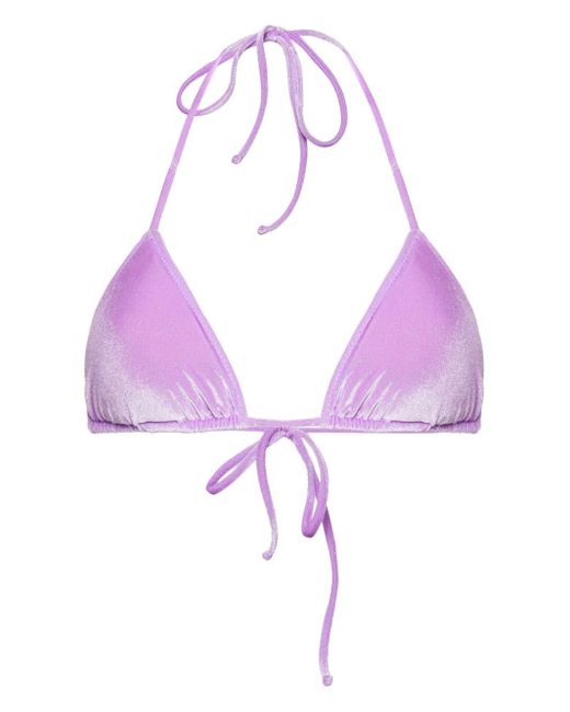 Top de bikini de terciopelo Leah Mc2 Saint Barth de color Pink