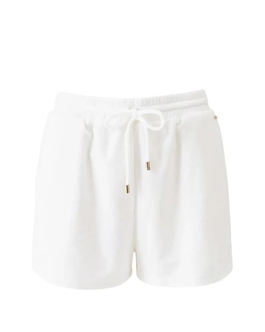 Melissa Odabash White Laura Elasticated Shorts