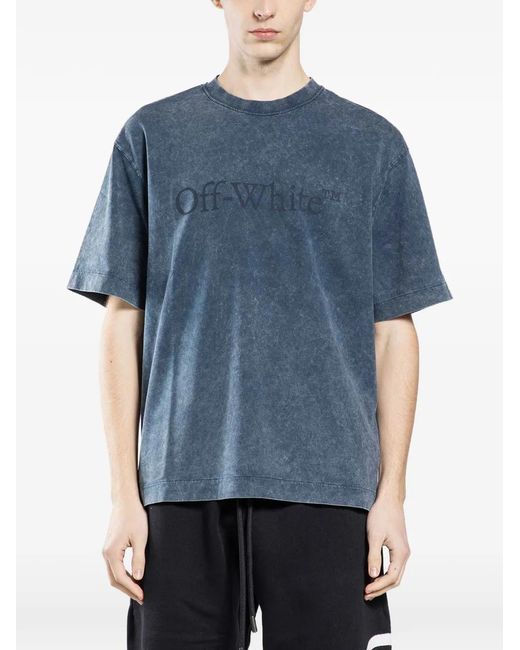 Off-White c/o Virgil Abloh Blue Laundry Skate Crew-Neck T-Shirt for men