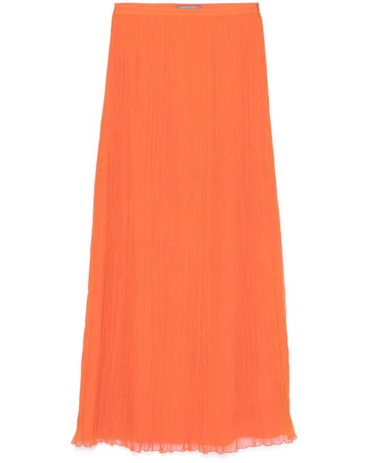 Alberta Ferretti シルク スカート Orange