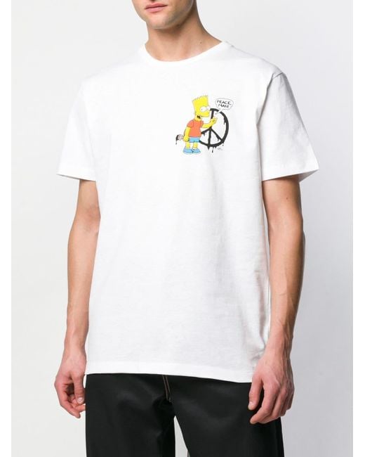 trabajador Tomate cámara Camiseta con estampado de Bart Simpson Off-White c/o Virgil Abloh de hombre  de color Blanco | Lyst