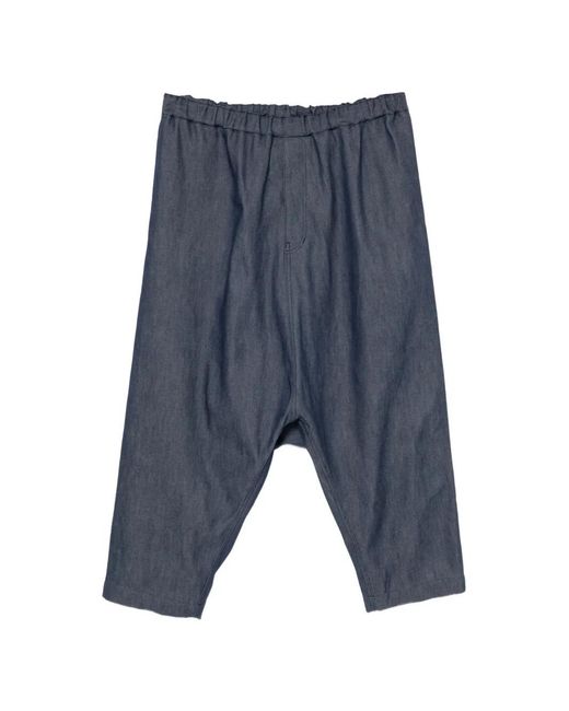 COMME DES GARÇON BLACK Blue Elasticated-Waistband Trousers