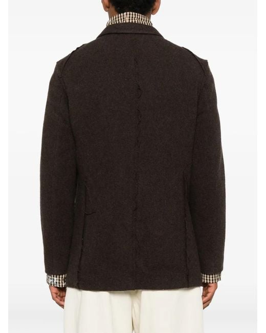 Blazer Monopetto Con Bottoni di Undercover in Black da Uomo