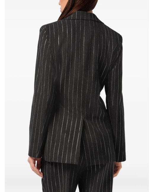 Philipp Plein Black Pinstriped Blazer