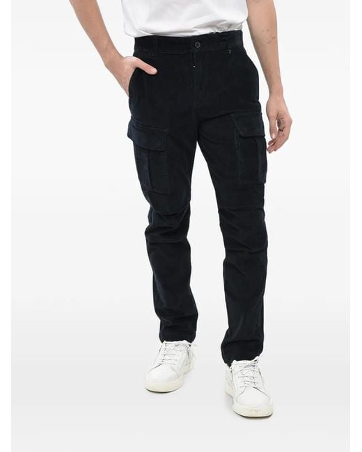 DIESEL Blue Ribbed Velour Cargo Pants for men