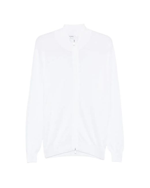 Gran Sasso White Zip-Up Cotton Cardigan for men