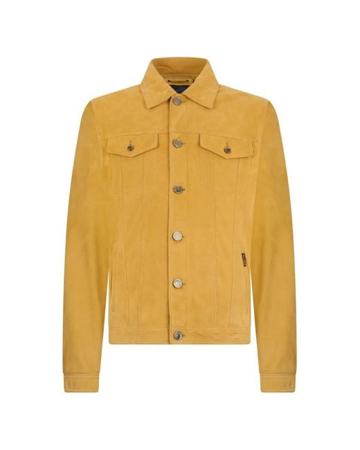 Moorer Yellow Pocket Jacket for men
