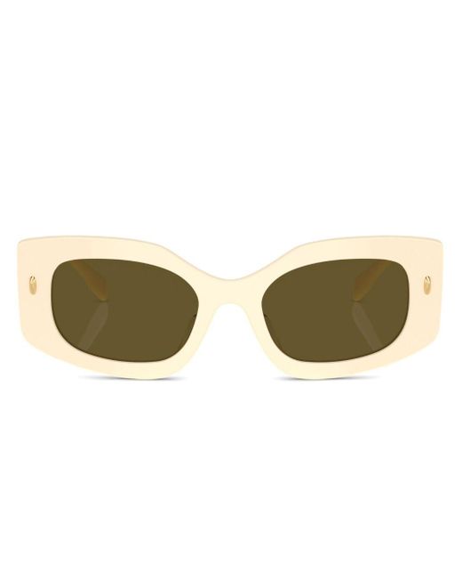 Tory Burch Natural Miller Rectangle-frame Sunglasses