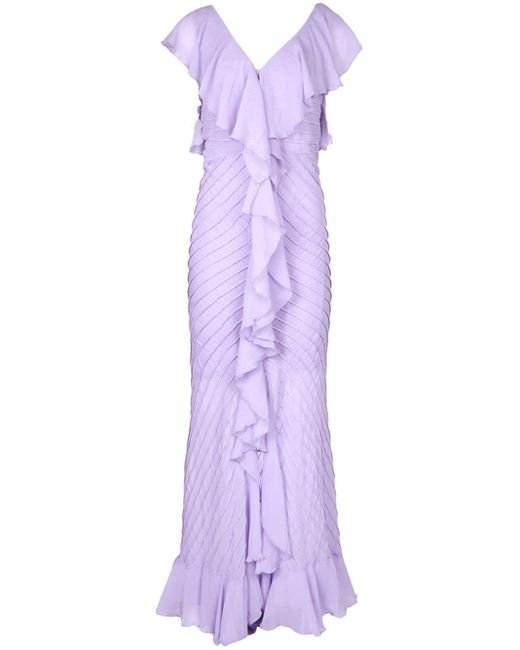 Robe longue Macaroon De La Vali en coloris Purple