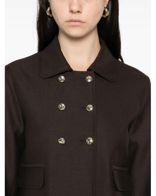 Chaqueta con doble botonadura Maje de color Black