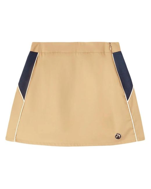 Ambush Natural Mesh-Panelled Cotton Miniskirt
