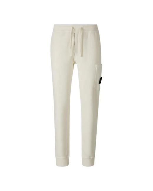 Stone Island Natural 6200010 Organic Cotton Fleece Sweatpants for men