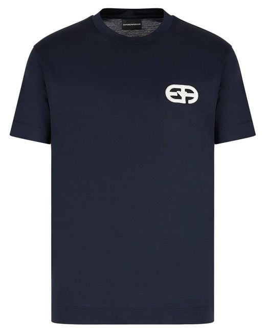 Emporio Armani Blue T-Shirts And Polos for men