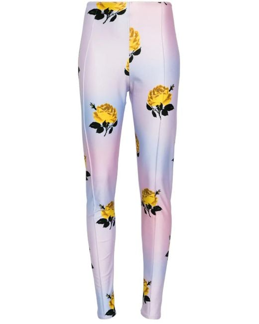 MERYLL ROGGE Multicolor Floral-Print Skinny Trousers