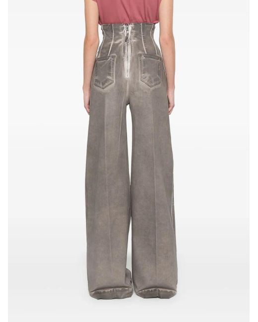 Rick Owens Gray Dirt Cooper Wide-Leg Jeans