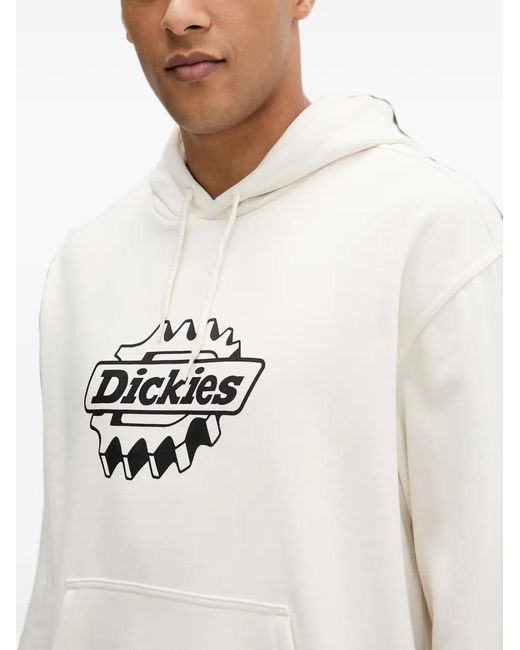 Dickies White Irondale Drawstring Hoodie for men