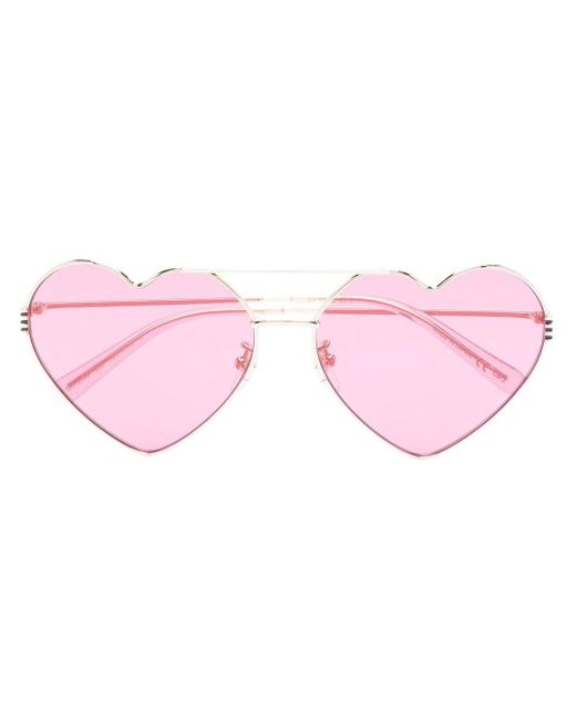 Gucci Pink Herzförmige Sonnenbrille