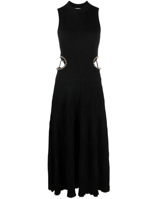 Jonathan Simkhai Black Cut-Out Knitted Dress